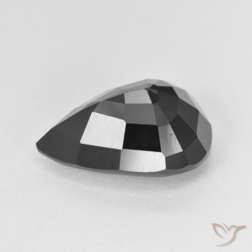 Tormalina Schorl naturale da 6.14 ct, Forma a pera, Opaco