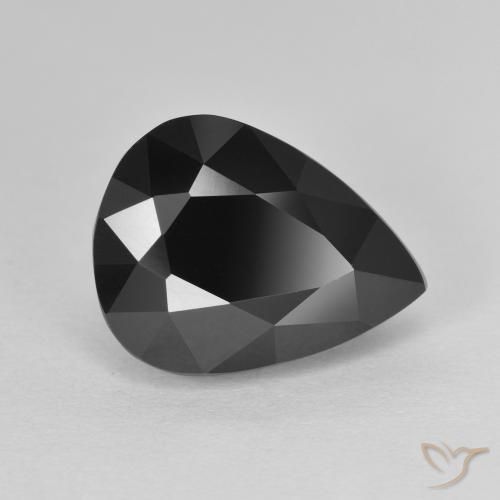 Tormalina Schorl naturale da 7.27 ct, Forma a pera, Opaco