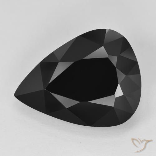 Tormalina Schorl naturale da 14.24 ct, Forma a pera, Opaco