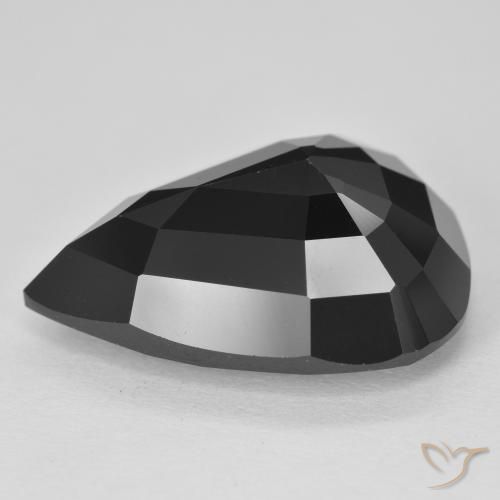 Tormalina Schorl naturale da 14.24 ct, Forma a pera, Opaco
