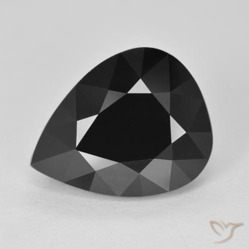 10.38ct Naturale Schorl Tormalina, Forma a pera, Opaco