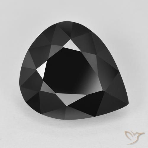 11.01ct Naturale Schorl Tormalina, Forma a pera, Opaco