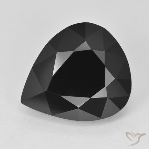 Tormalina Schorl naturale da 11.01 ct, Forma a pera, Opaco