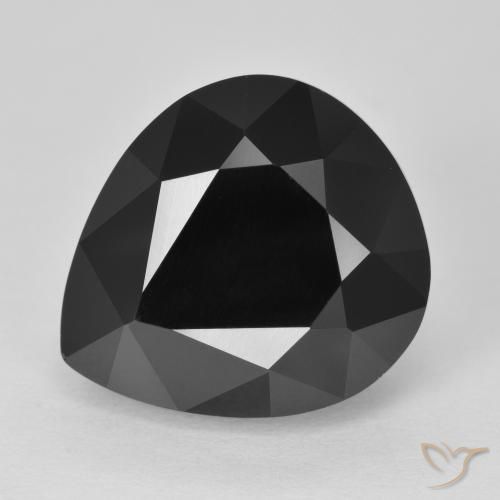 14.45ct Naturale Schorl Tormalina, Forma a pera, Opaco