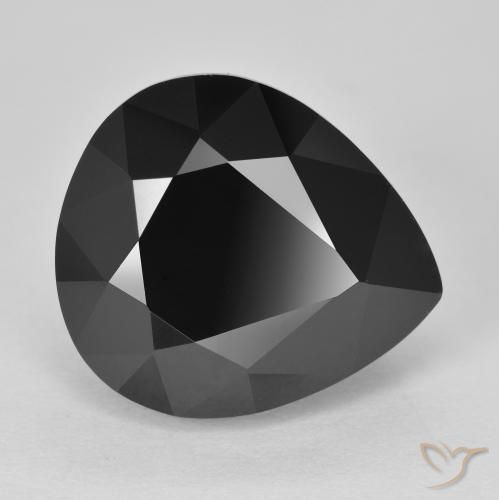 Tormalina Schorl naturale da 14.45 ct, Forma a pera, Opaco