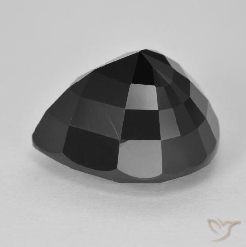 Tormalina Schorl naturale da 14.45 ct, Forma a pera, Opaco
