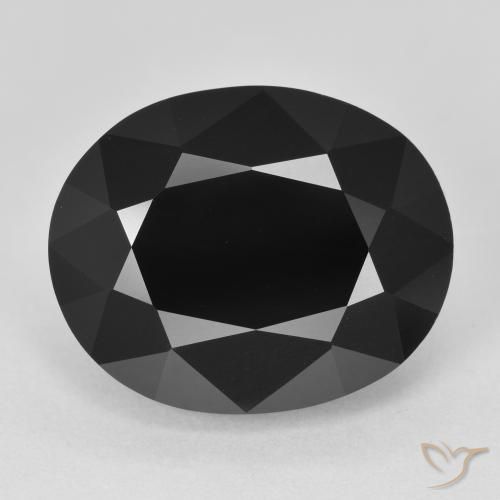 11.49ct Naturale Schorl Tormalina, Ovale, Opaco