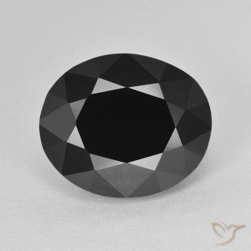 6.87ct Naturale Schorl Tormalina, Ovale, Opaco