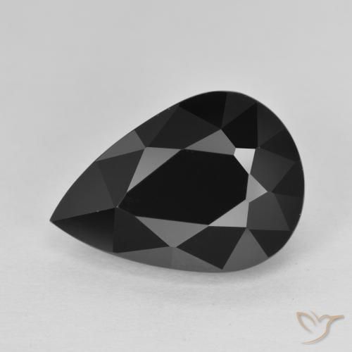 7.64ct Naturale Schorl Tormalina, Forma a pera, Opaco