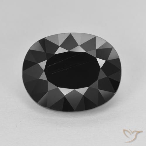 6.38ct Naturale Schorl Tormalina, Ovale, Opaco