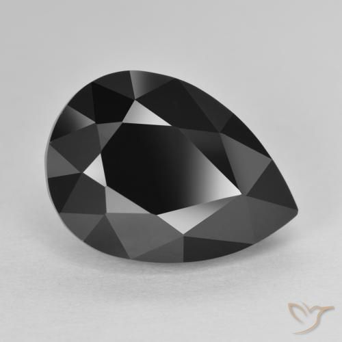 Tormalina Schorl naturale da 10.65 ct, Forma a pera, Opaco