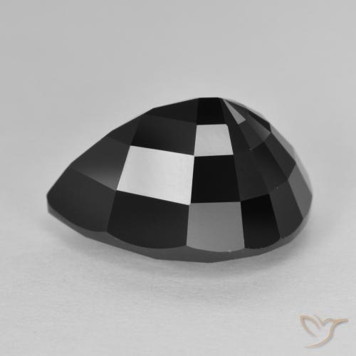 Tormalina Schorl naturale da 10.65 ct, Forma a pera, Opaco