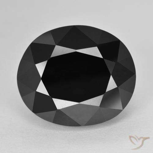 16.70ct Naturale Schorl Tormalina, Ovale, Opaco