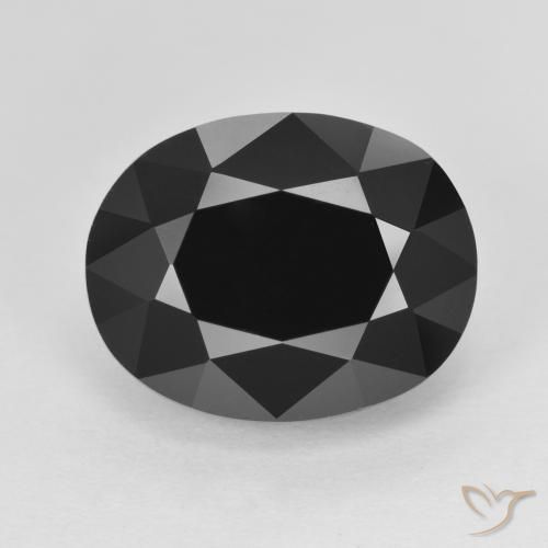 9.76ct Naturale Schorl Tormalina, Ovale, Opaco