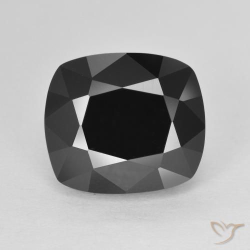 6.12ct Naturale Schorl Tormalina, Cuscino, Opaco, Photo A
