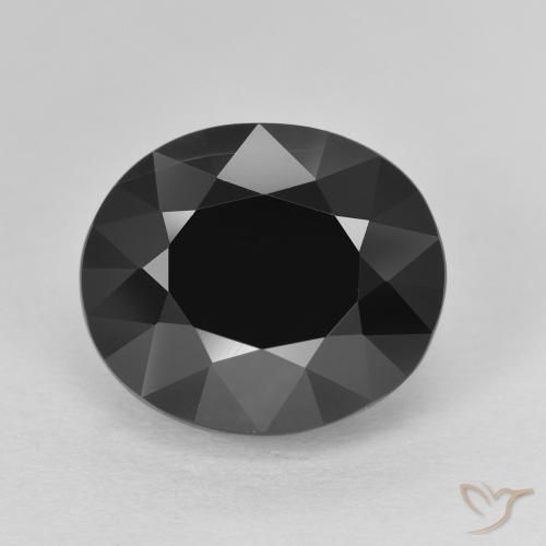 6.75ct Naturale Schorl Tormalina, Ovale, Opaco