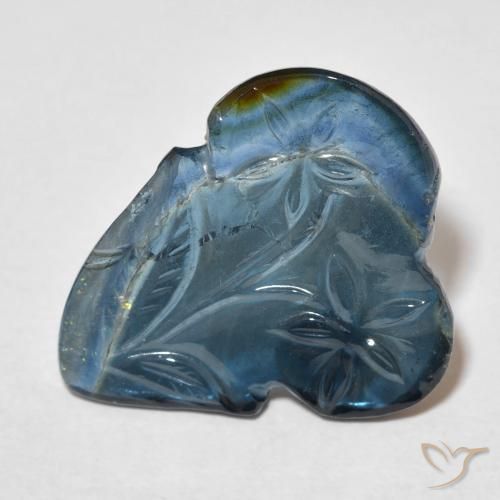 8.15ct Naturale Blu scuro profondo Tormalina, Taglio a fantasia, Trasparente