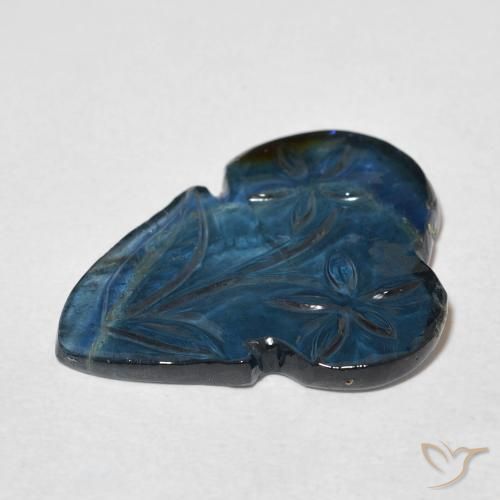 Tormalina Blu scuro profondo naturale da 8.15 ct, Taglio a fantasia, Trasparente