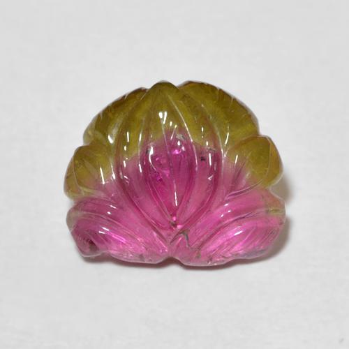 3.93ct Naturale Bi-Colore Tormalina, Taglio a fantasia, Trasparente