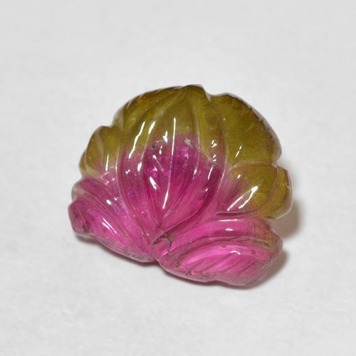 Tormalina Bi-Colore naturale da 3.93 ct, Taglio a fantasia, Trasparente