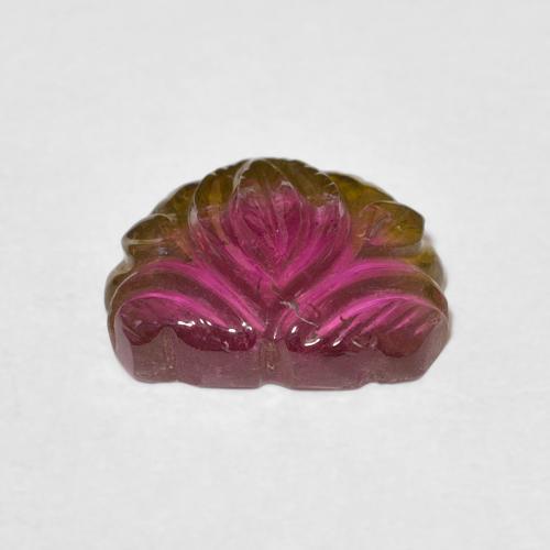 Tormalina Bi-Colore naturale da 3.93 ct, Taglio a fantasia, Trasparente