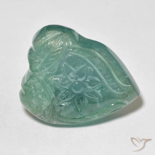Tormalina Verde blu naturale da 30.06 ct, Taglio a fiore, Trasparente