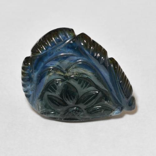 10.12ct Naturale Verdazzurro Tormalina, Taglio a fiore, Trasparente