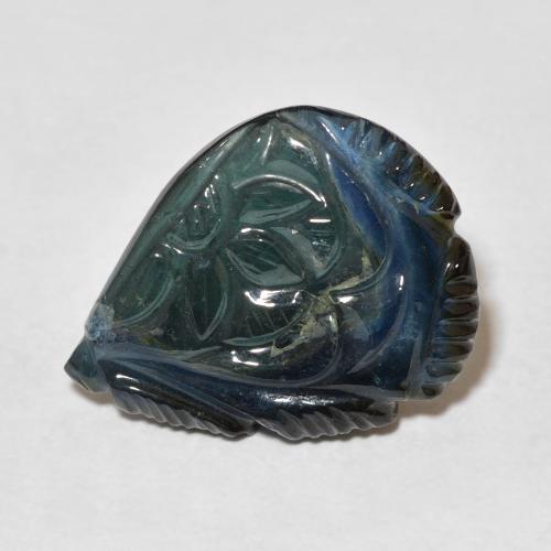 Tormalina Verdazzurro naturale da 10.12 ct, Taglio a fiore, Trasparente