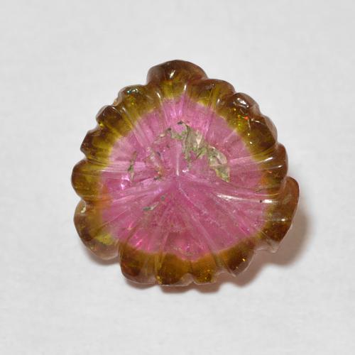 5.37ct Naturale Colo anguria Tormalina, Taglio a fiore, Trasparente