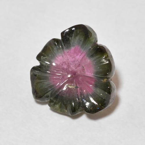 Tormalina Colo anguria naturale da 5.23 ct, Taglio a fiore, Trasparente
