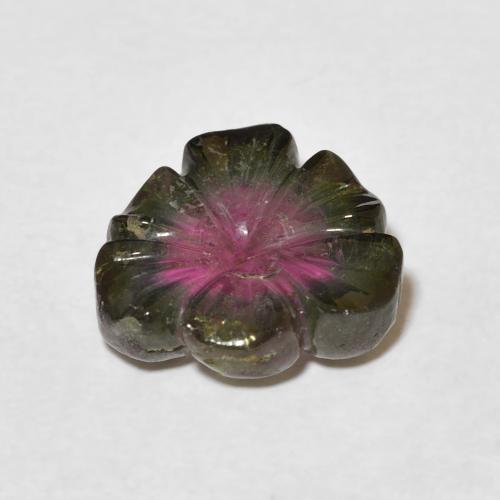 Tormalina Colo anguria naturale da 5.23 ct, Taglio a fiore, Trasparente