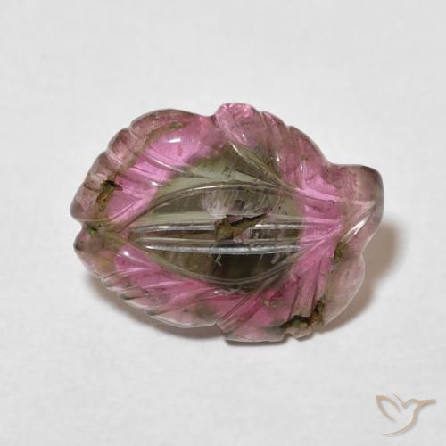 Tormalina Multicolore naturale da 4.27 ct, Taglio a fiore, Trasparente