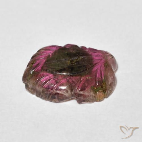 Tormalina Multicolore naturale da 4.27 ct, Taglio a fiore, Trasparente
