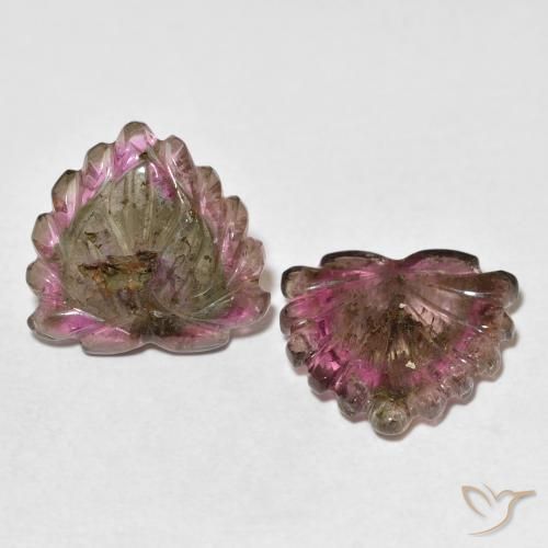 Gemme di Tormalina Multicolore naturale da 9.61 ct, Taglio a fiore, Trasparente