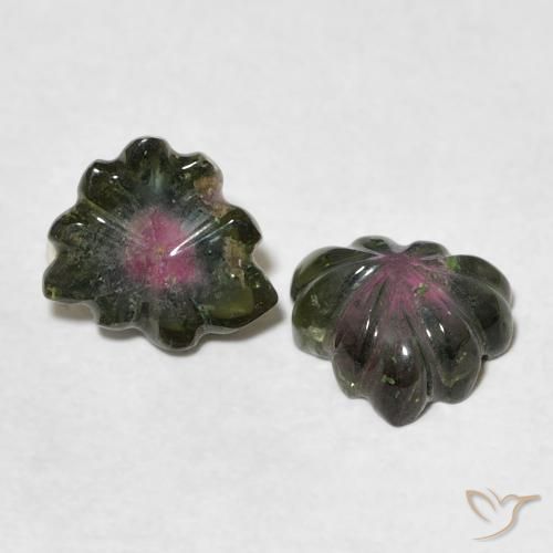 Gemme di Tormalina Multicolore naturale da 2.65 ct, Taglio a fiore, Trasparente