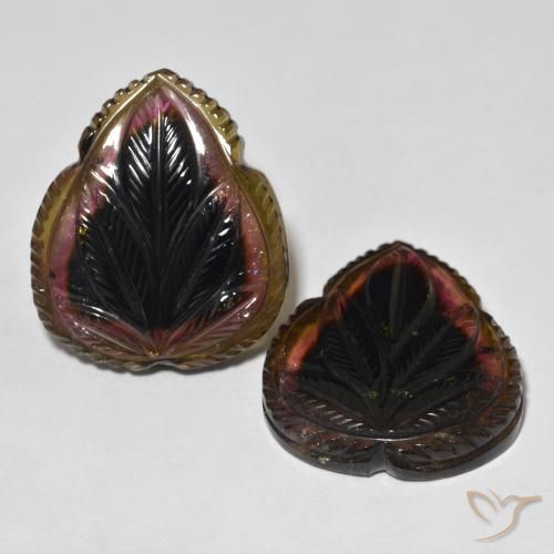 Gemme di Tormalina Multicolore naturale da 57.06 ct, Taglio a fiore, Trasparente