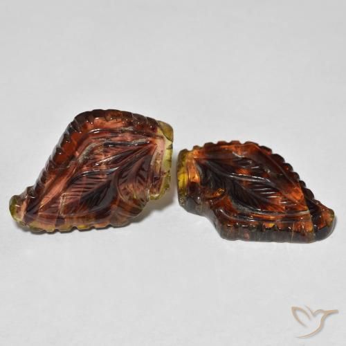 Gemme di Tormalina Multicolore naturale da 36.19 ct, Taglio a fiore, Trasparente