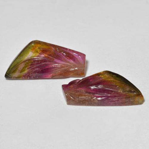 Gemme di Tormalina Multicolore naturale da 11.78 ct, Taglio a fantasia, Trasparente
