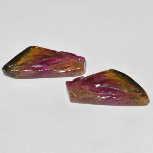 Gemme di Tormalina Multicolore naturale da 11.78 ct, Taglio a fantasia, Trasparente