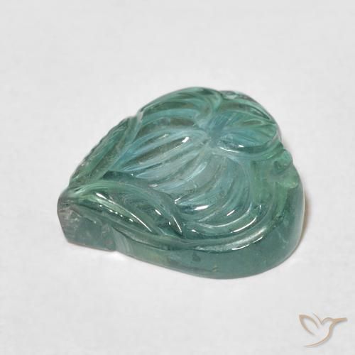Tormalina Verde grigiastro naturale da 7.64 ct, Taglio a fiore, Trasparente
