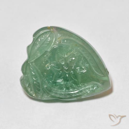 Tormalina Menta chiara naturale da 24.92 ct, Taglio a fiore, Trasparente