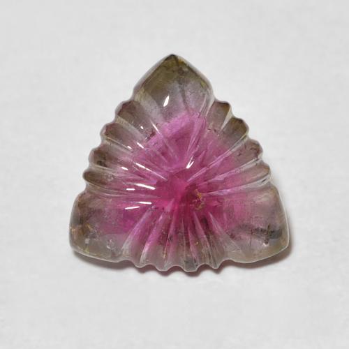 4.18ct Naturale Multicolore Tormalina, Taglio a fiore, Trasparente