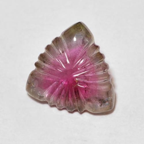 Tormalina Multicolore naturale da 4.18 ct, Taglio a fiore, Trasparente