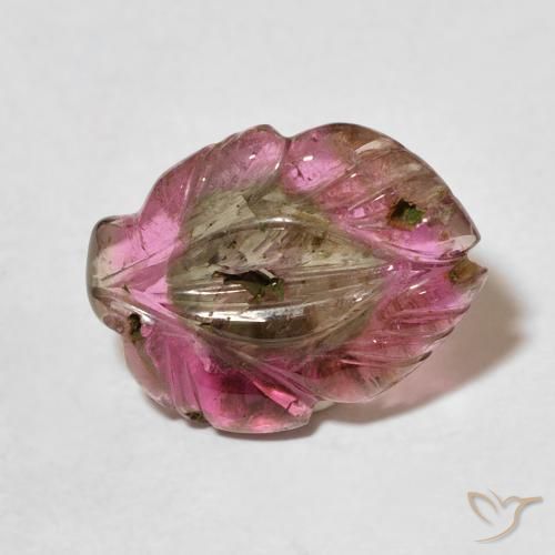 Tormalina Multicolore naturale da 3.78 ct, Taglio a fiore, Trasparente
