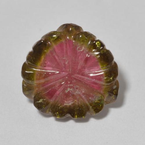 8.80ct Naturale Colo anguria Tormalina, Taglio a fiore, Trasparente