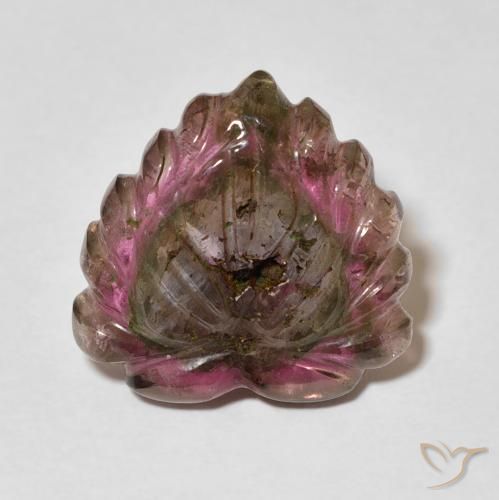6.24ct Naturale Multicolore Tormalina, Taglio a fiore, Trasparente