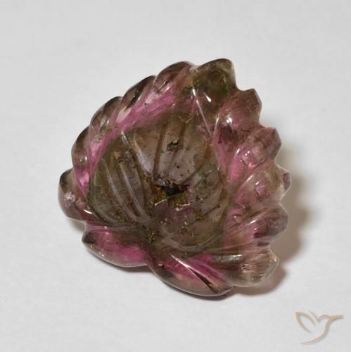 Tormalina Multicolore naturale da 6.24 ct, Taglio a fiore, Trasparente
