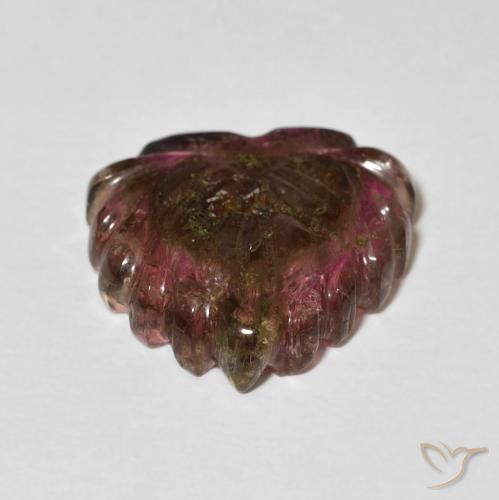 Tormalina Multicolore naturale da 6.24 ct, Taglio a fiore, Trasparente