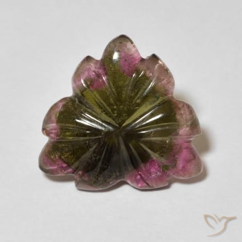 5.01ct Naturale Multicolore Tormalina, Taglio a fiore, Trasparente