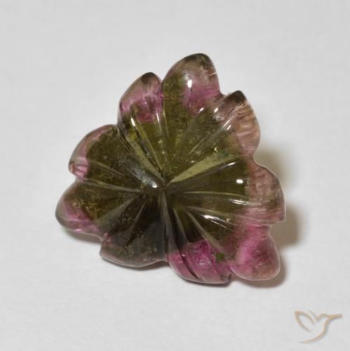 Tormalina Multicolore naturale da 5.01 ct, Taglio a fiore, Trasparente